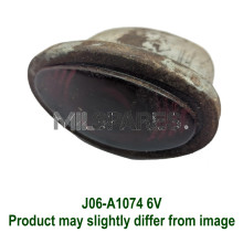 Tail light, red stop 6 volt